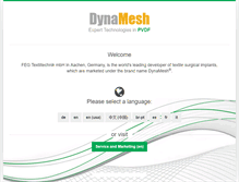Tablet Screenshot of dyna-mesh.com